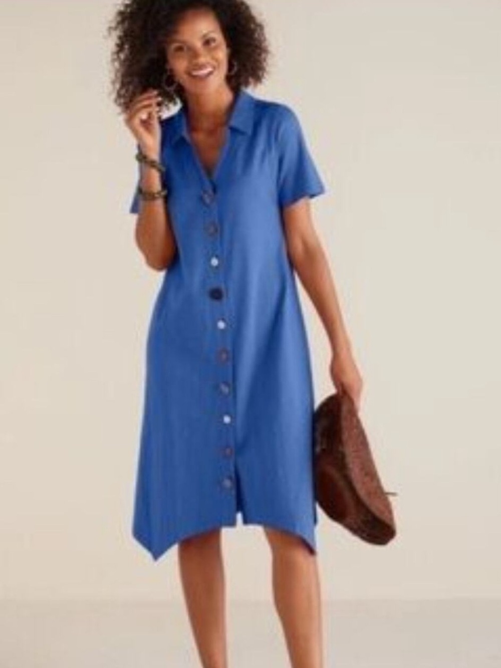 Soft Surroundings Mixed Button Daniele Dress Sz MP